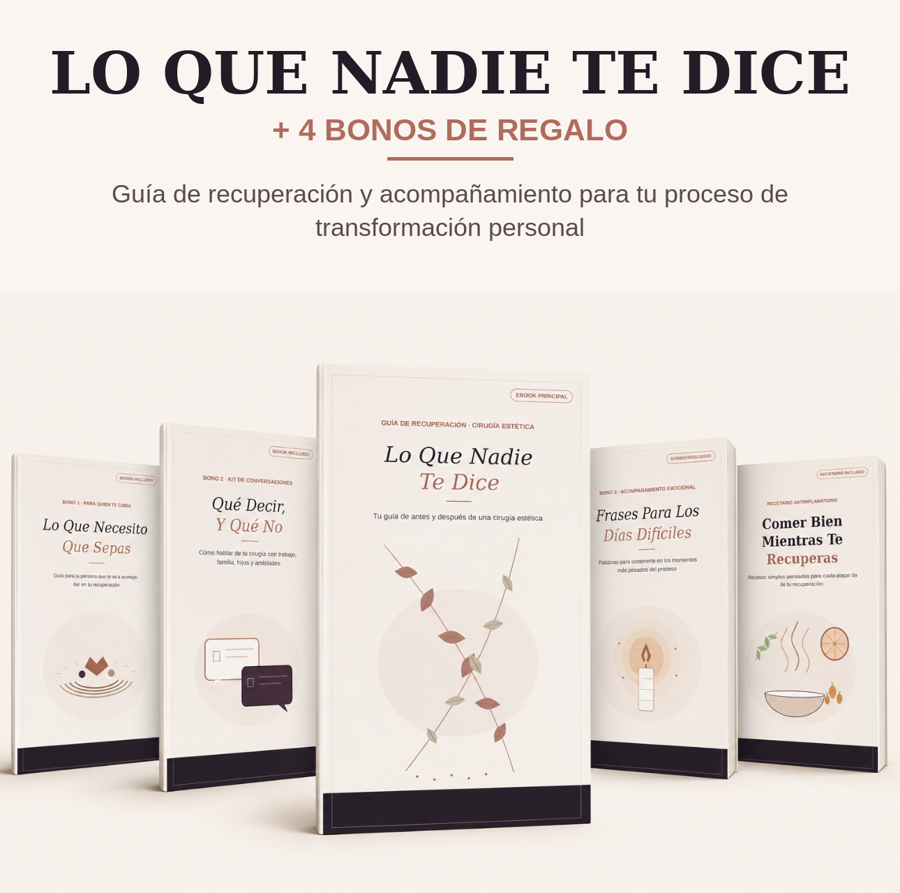 Lo Que Nadie Te Dice — Guía de Recuperación de Cirugía + 4 Bonos